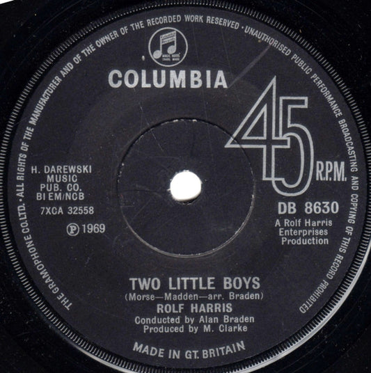 Rolf Harris - Two Little Boys (7", Single, Sol)