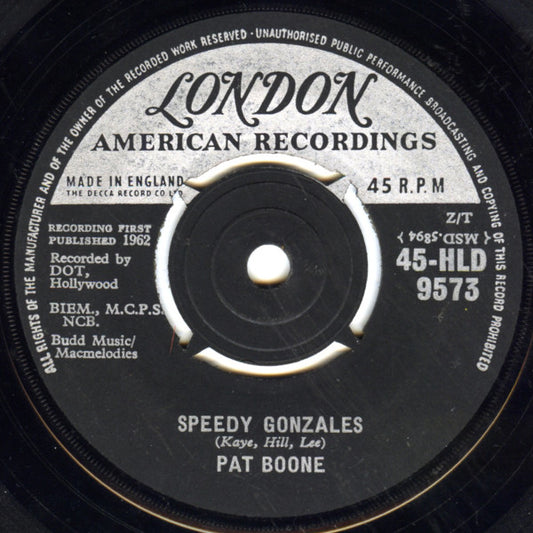 Pat Boone - Speedy Gonzales (7", Single)