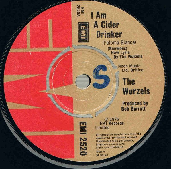 The Wurzels - I Am A Cider Drinker (7", Single)