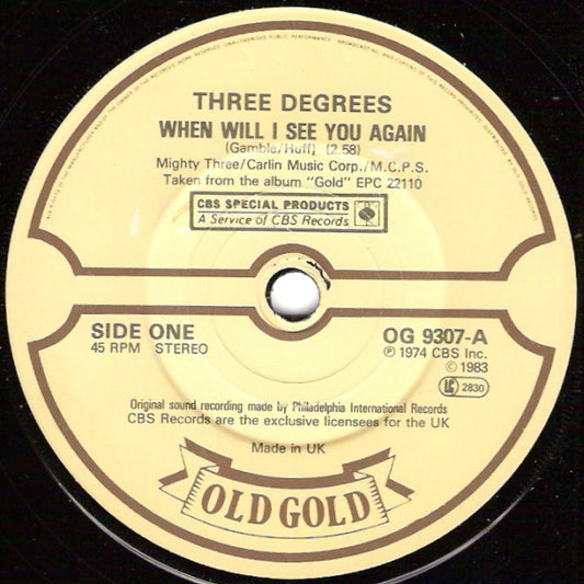 Three Degrees* - When Will I See You Again (7")