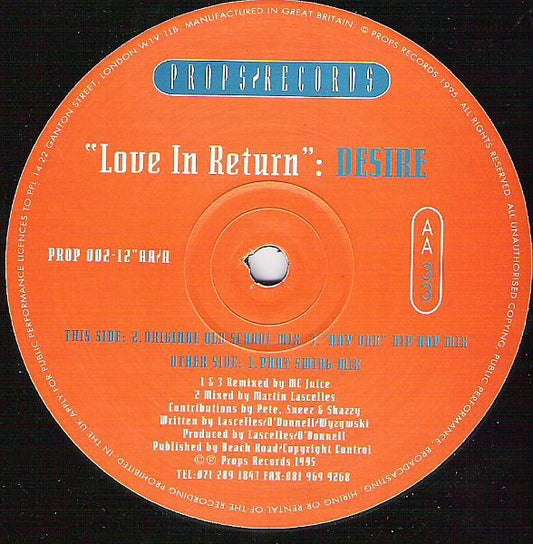 Desire - Love In Return (12")