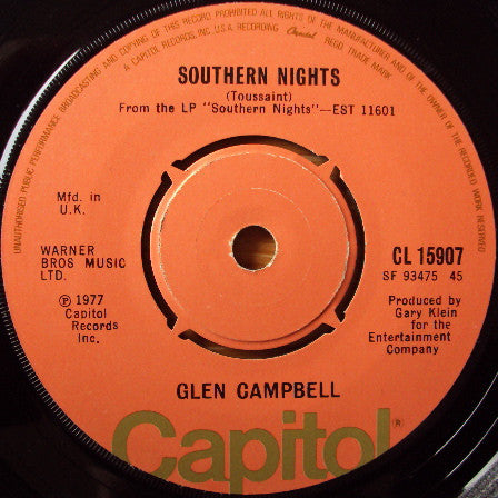 Glen Campbell - Southern Nights (7", Single)