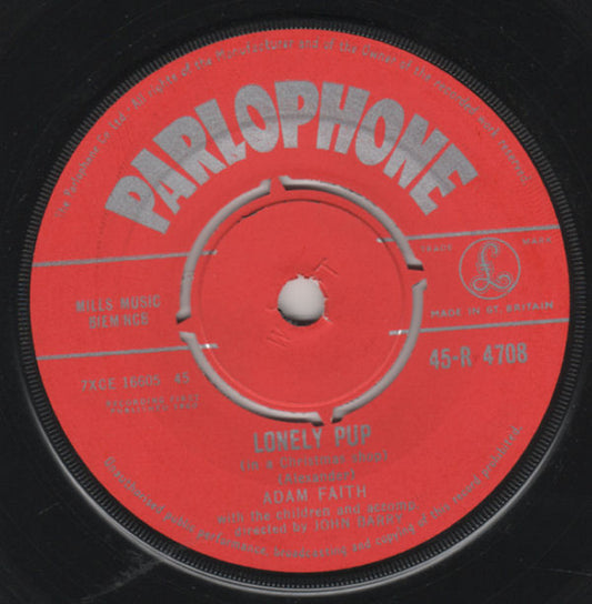 Adam Faith - Lonely Pup (In A Christmas Shop) (7", Single)