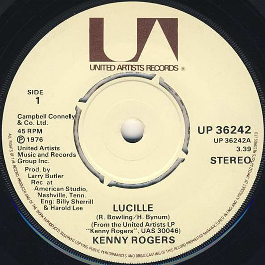 Kenny Rogers - Lucille (7", Single)