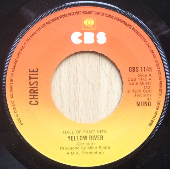 Christie - Yellow River / Iron Horse (7")