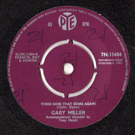 Gary Miller (2) - There Goes That Song Again (7")