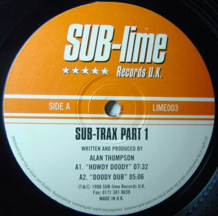 Alan Thompson - Sub-Trax Part 1 (12")