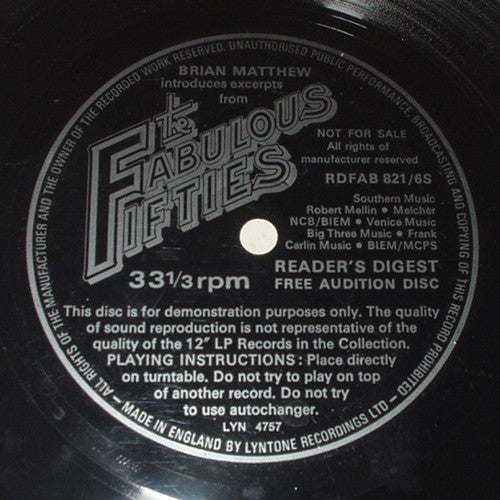 Brian Matthew - The Fabulous Fifties (Flexi, 7", S/Sided, Smplr)