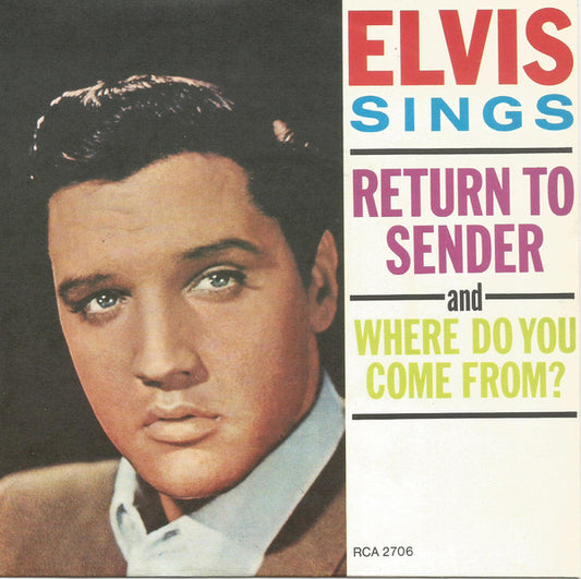 Elvis Presley With The Jordanaires - Return To Sender (7", RE)