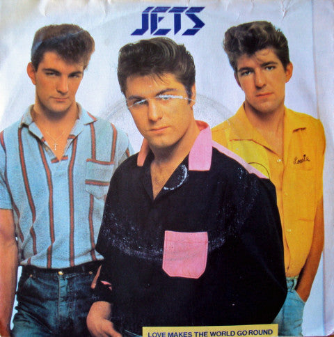 Jets* - Love Makes The World Go Round (7", Single, Pus)