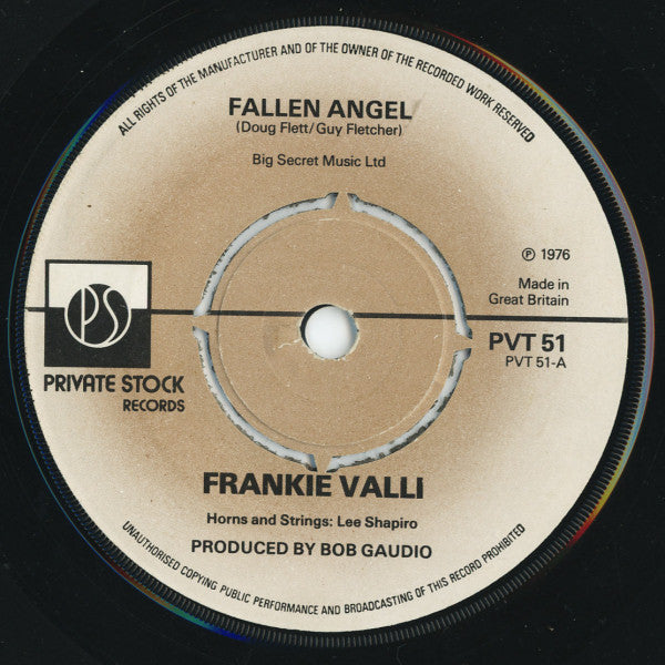 Frankie Valli - Fallen Angel (7", Single)