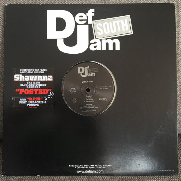 Shawnna - Posted / R.P.M. (12", Single, Promo)