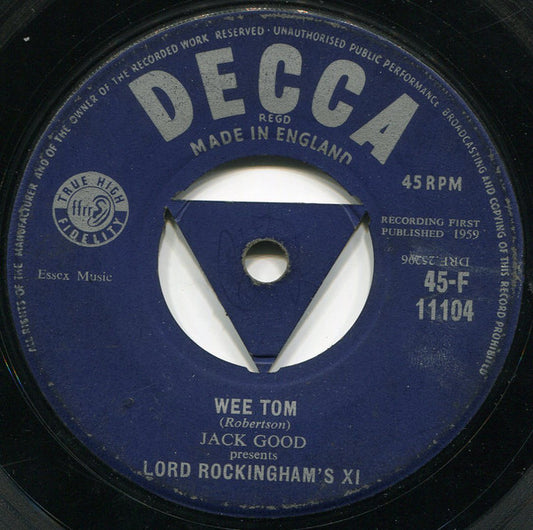 Lord Rockingham's XI - Wee Tom (7", Single)