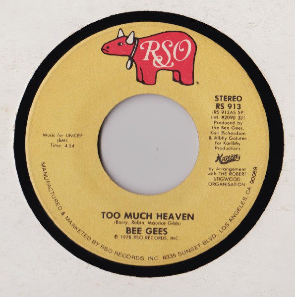 Bee Gees - Too Much Heaven (7", Single, Spe)