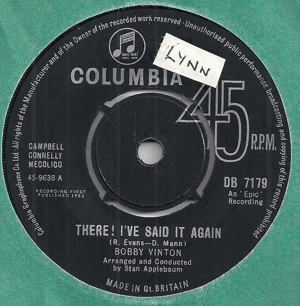 Bobby Vinton - There! I've Said It Again (7")