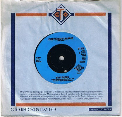 Billy Ocean - Everything's Changed (7")