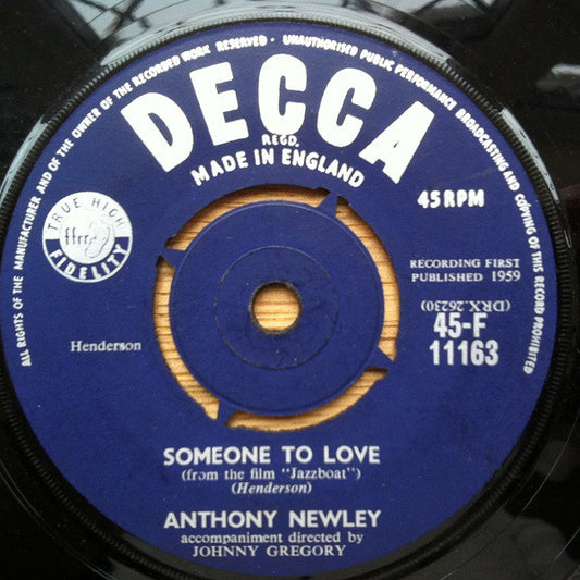 Anthony Newley - Someone To Love / It's All Over (7")