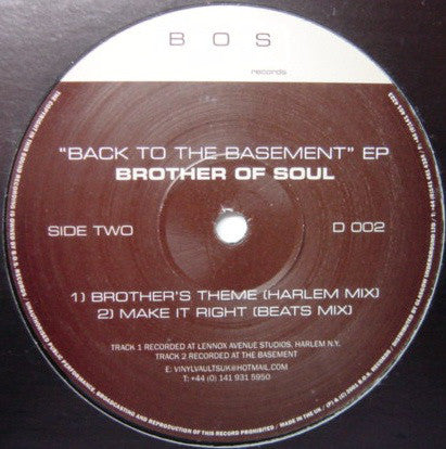 Brother Of Soul - Back To The Basement EP (12", EP)