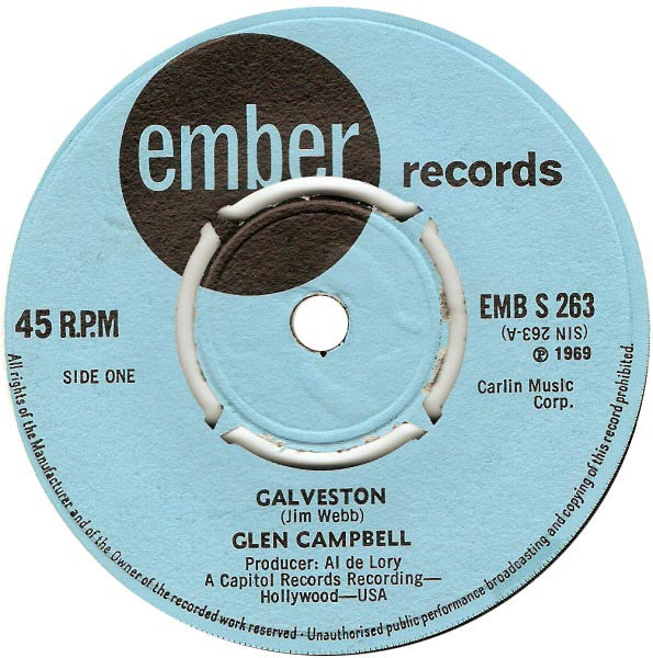 Glen Campbell - Galveston (7")