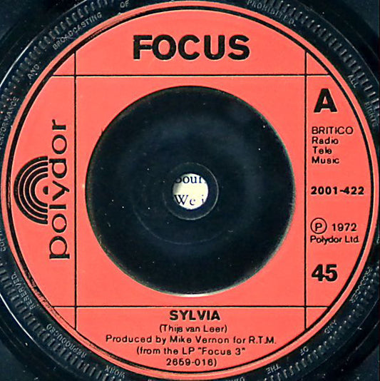 Focus (2) - Sylvia (7", Single, Inj)