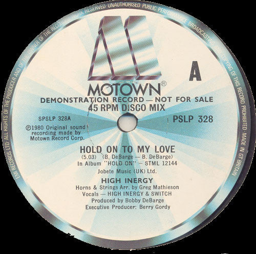 High Inergy / Dazz Band - Hold On To My Love / Shake It Up (12