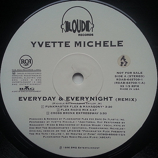 Yvette Michele - Everyday & Everynight (Remix) (12", Promo, Unofficial)