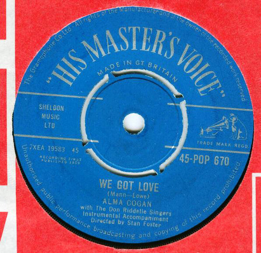 Alma Cogan - We Got Love (7", Single)