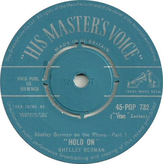 Shelley Berman - On The Phone (7", Single)