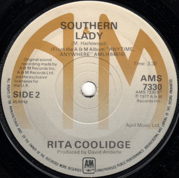 Rita Coolidge - Words (7")