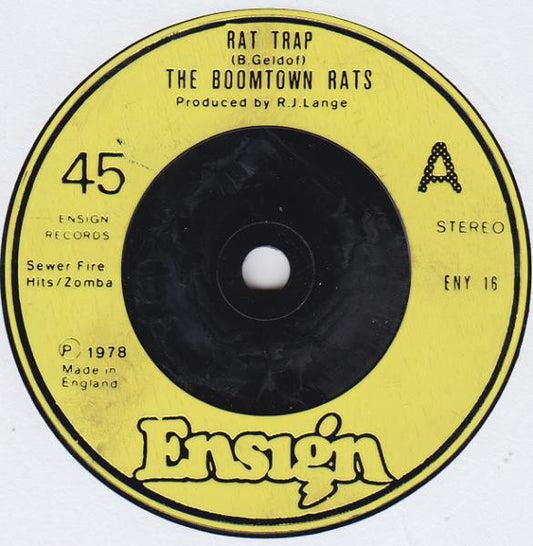 The Boomtown Rats - Rat Trap (7", Single, Oil)