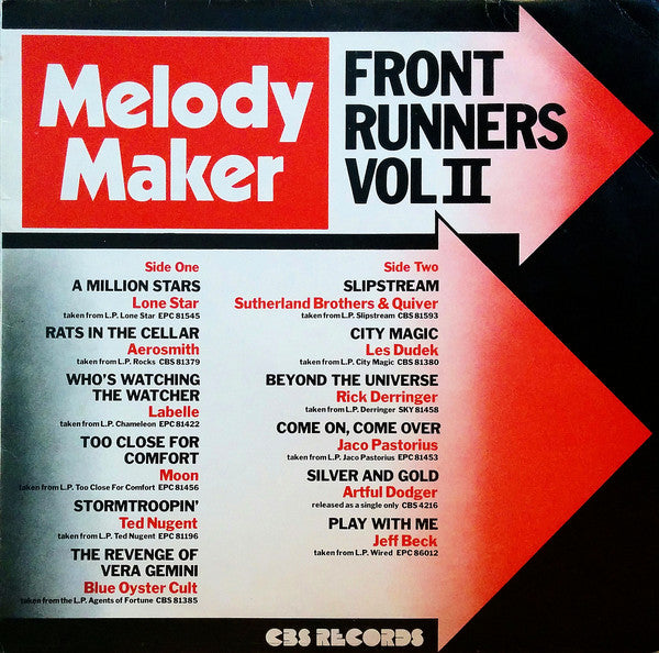 Various - Melody Maker Front Runners Vol II (LP, Album, Promo, Smplr)