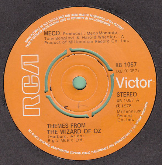 Meco* - Themes From The Wizard Of Oz  (7")