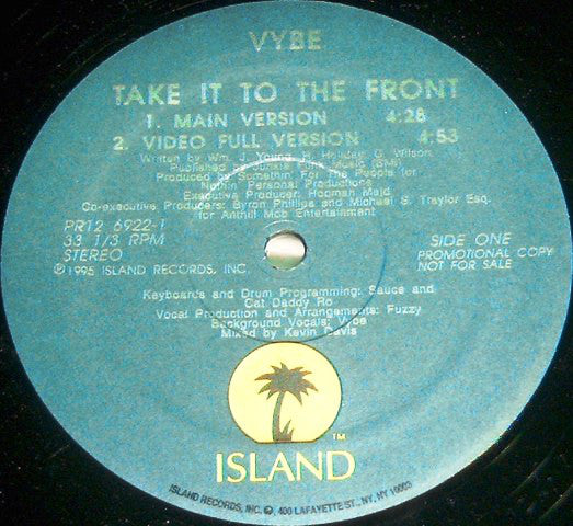 Vybe - Take It To The Front (12", Promo)