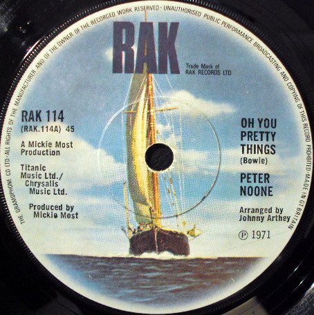 Peter Noone - Oh You Pretty Things (7")