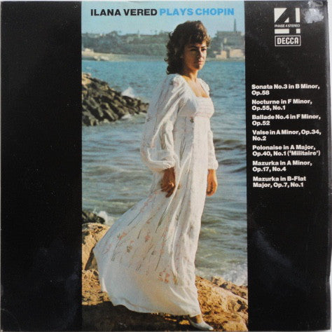 Chopin*, Ilana Vered - Ilana Vered Plays Chopin (LP, Album)