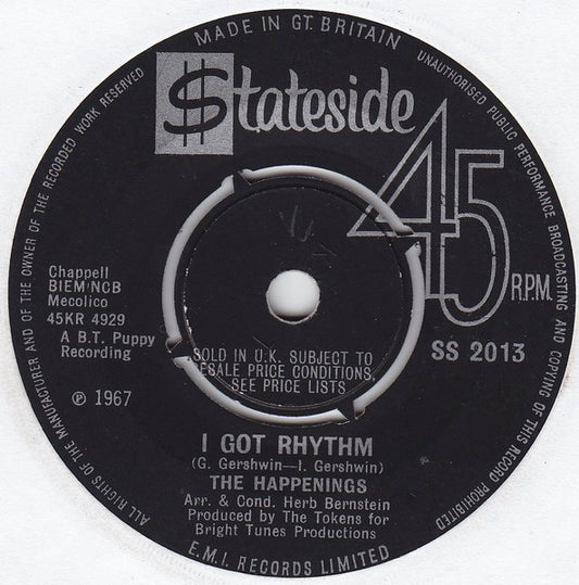 The Happenings - I Got Rhythm (7", Single)