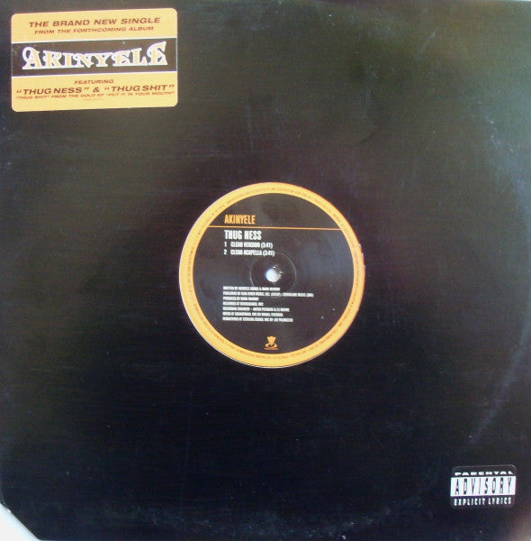 Akinyele - Thug Ness (12", Single, Promo, RM)