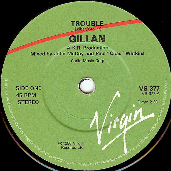 Gillan - Trouble (7", Single)