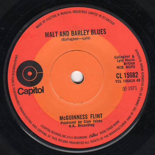 McGuinness Flint - Malt And Barley Blues (7", Sol)