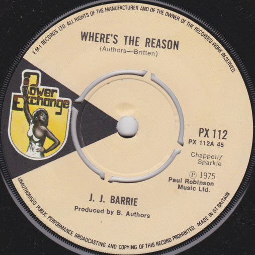 J. J. Barrie - Where's The Reason (7", Single)