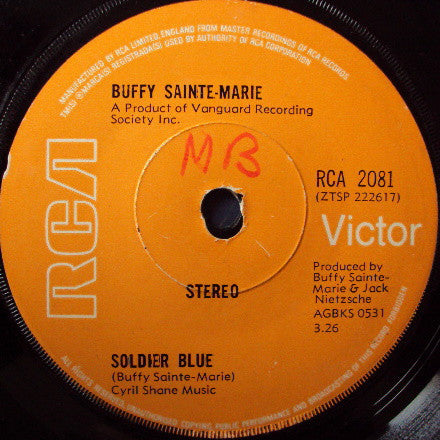 Buffy Sainte-Marie - Soldier Blue (7", Single, Sol)