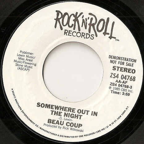 Beau Coup - Somewhere Out In The Night (7", Promo)