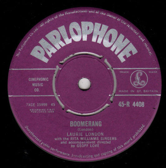 Laurie London - Boomerang (7", Single)