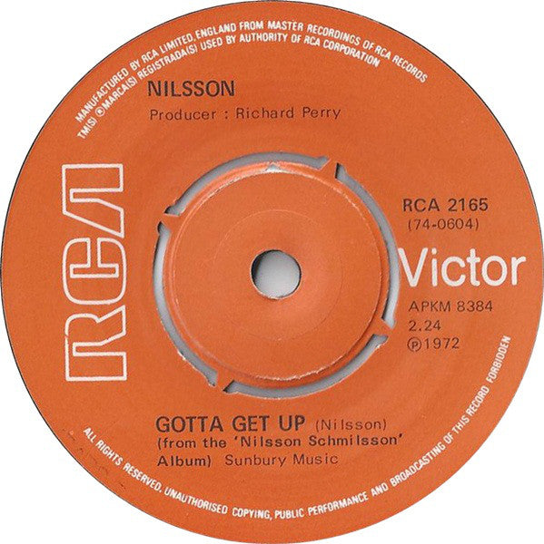 Nilsson* - Without You (7", Single, Pus)