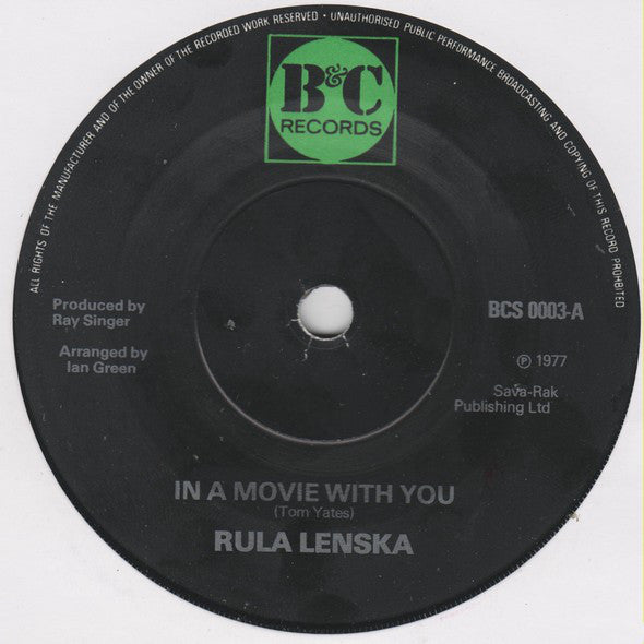 Rula Lenska - In A Movie With You (7", Single)