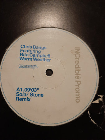 Chris Bangs Featuring Rita Campbell - Warm Weather (12", Promo)