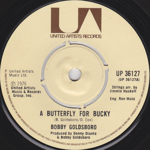 Bobby Goldsboro - A Butterfly For Bucky (7", Single)