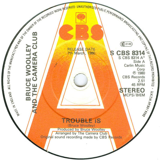 Bruce Woolley And The Camera Club - Trouble Is... (7", Single, Promo)