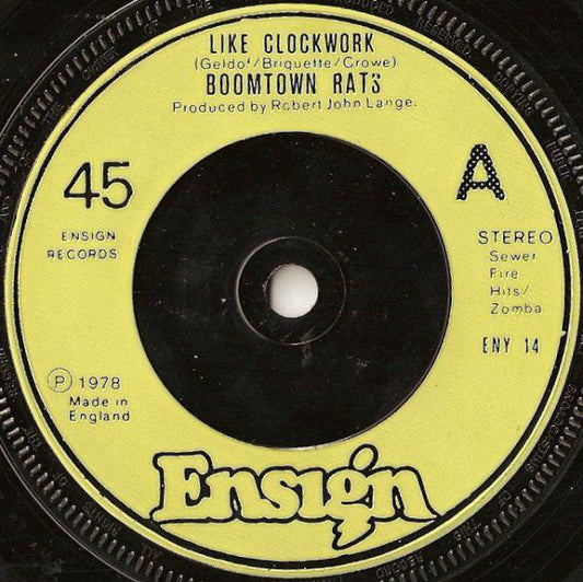 The Boomtown Rats - Like Clockwork (7", Single)