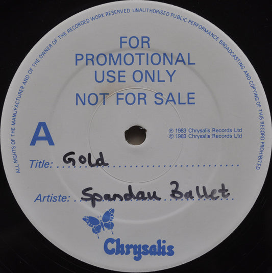 Spandau Ballet - Gold (12", Single, Promo)